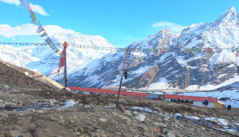 Trek from Samagaon to Dharamsala-Overnight in lodge-